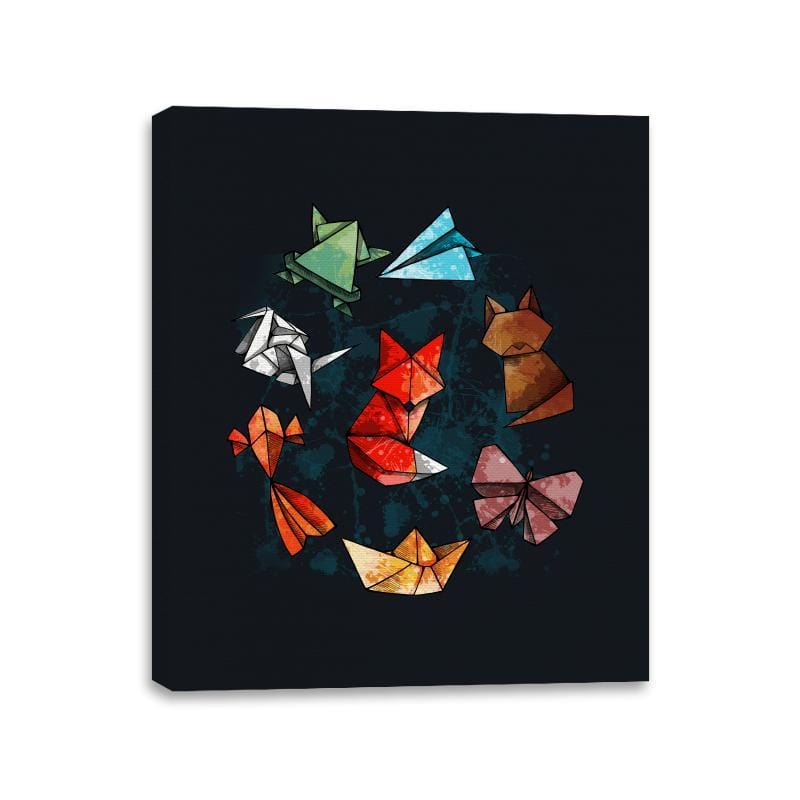 Raimbow Origami - Canvas Wraps Canvas Wraps RIPT Apparel 11x14 / Black