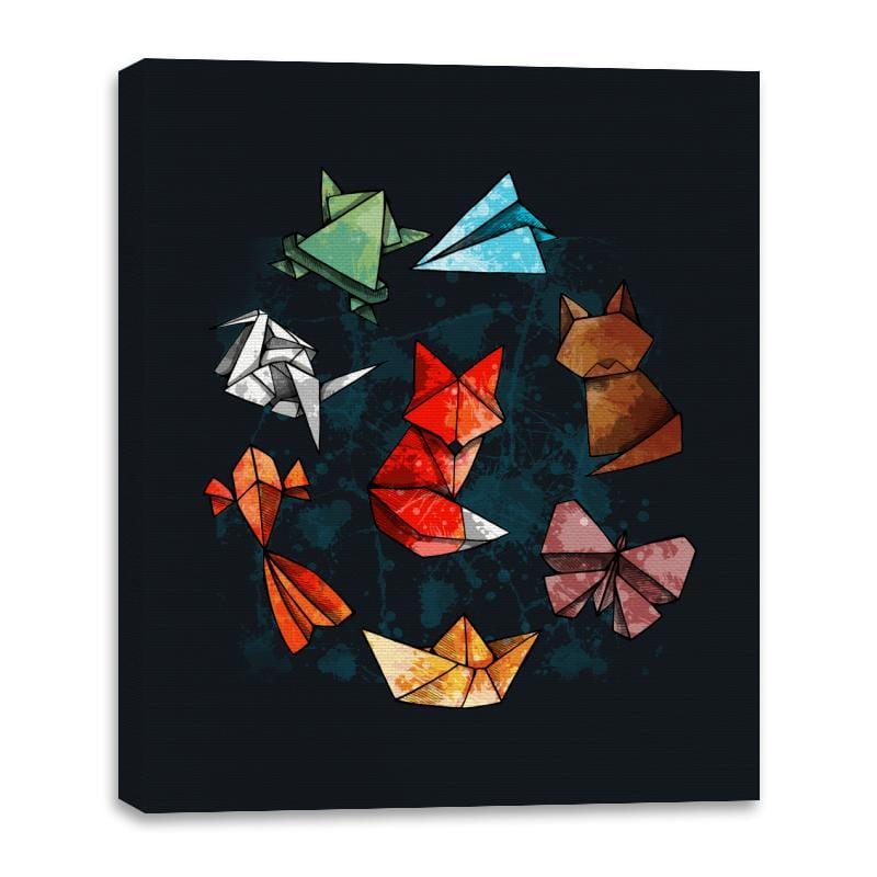 Raimbow Origami - Canvas Wraps Canvas Wraps RIPT Apparel 16x20 / Black