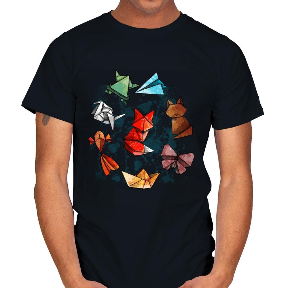 Raimbow Origami - Mens T-Shirts RIPT Apparel Small / Black