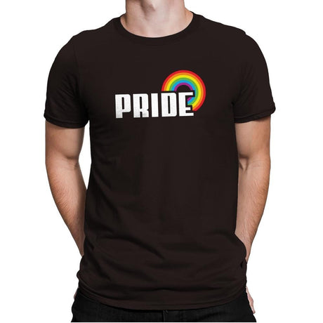 Rainbow by Pride Exclusive - Pride - Mens Premium T-Shirts RIPT Apparel Small / Dark Chocolate