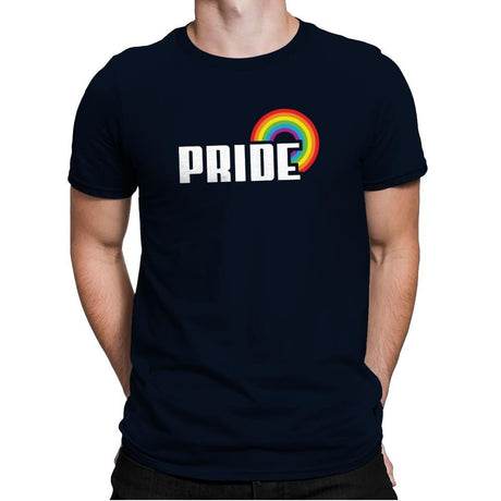 Rainbow by Pride Exclusive - Pride - Mens Premium T-Shirts RIPT Apparel Small / Midnight Navy