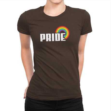 Rainbow by Pride Exclusive - Pride - Womens Premium T-Shirts RIPT Apparel Small / Dark Chocolate