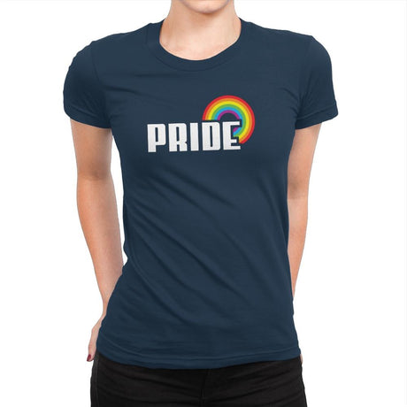 Rainbow by Pride Exclusive - Pride - Womens Premium T-Shirts RIPT Apparel Small / Midnight Navy