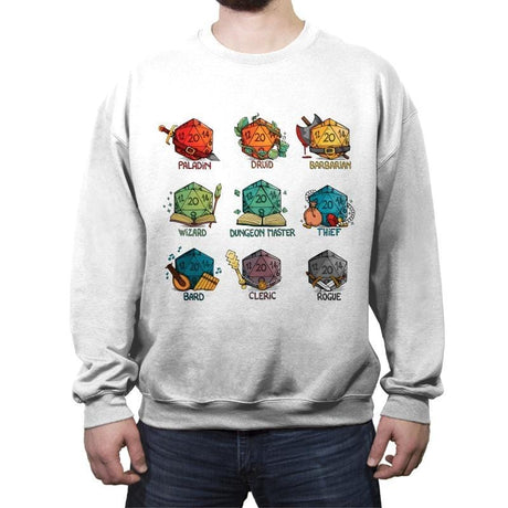 Rainbow Dice - Crew Neck Sweatshirt Crew Neck Sweatshirt RIPT Apparel Small / White