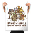 Rainbow Rebels - Prints Posters RIPT Apparel 18x24 / White