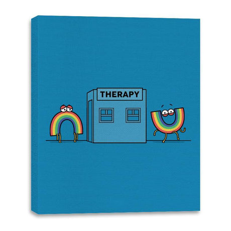 Rainbow Therapy - Canvas Wraps Canvas Wraps RIPT Apparel 16x20 / Sapphire