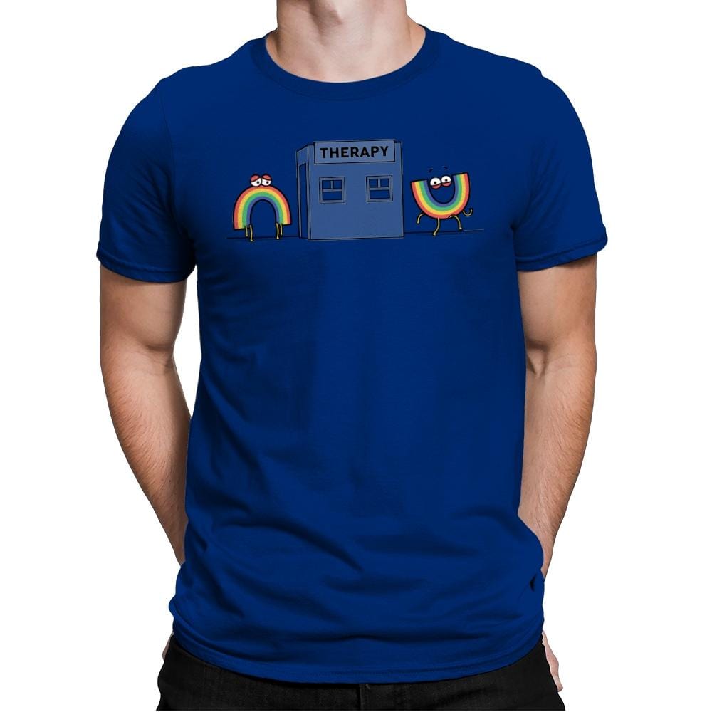 Rainbow Therapy - Mens Premium T-Shirts RIPT Apparel Small / Royal