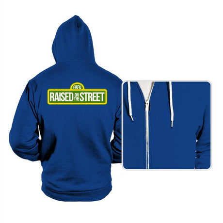 Raised On The Street - Hoodies Hoodies RIPT Apparel Small / True Royal