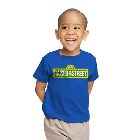 Raised On The Street - Youth T-Shirts RIPT Apparel X-small / Royal