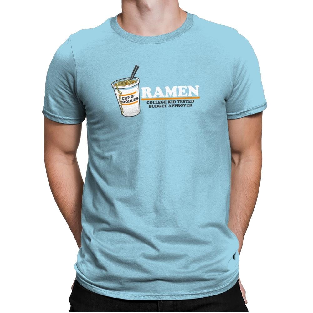 Ramen Budgest Approved Exclusive - Mens Premium T-Shirts RIPT Apparel Small / Light Blue