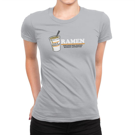 Ramen Budgest Approved Exclusive - Womens Premium T-Shirts RIPT Apparel 3x-large / Heather Grey