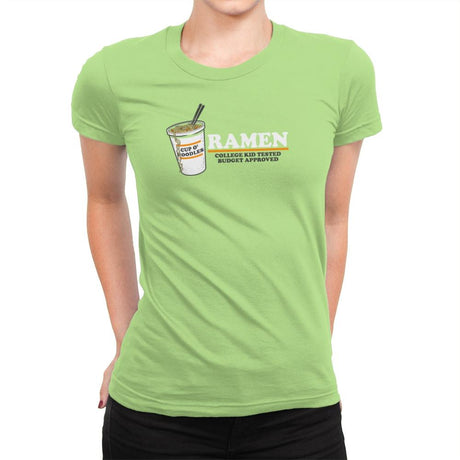 Ramen Budgest Approved Exclusive - Womens Premium T-Shirts RIPT Apparel Small / Mint