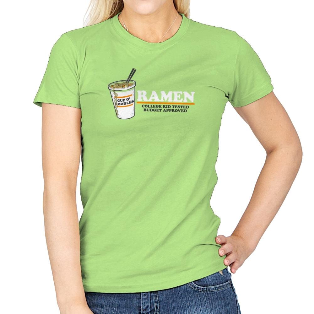 Ramen Budgest Approved Exclusive - Womens T-Shirts RIPT Apparel Small / Mint Green