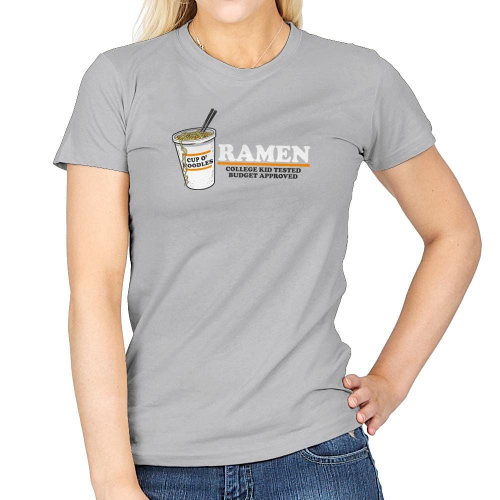 Ramen Budgest Approved Exclusive - Womens T-Shirts RIPT Apparel Small / Sport Grey
