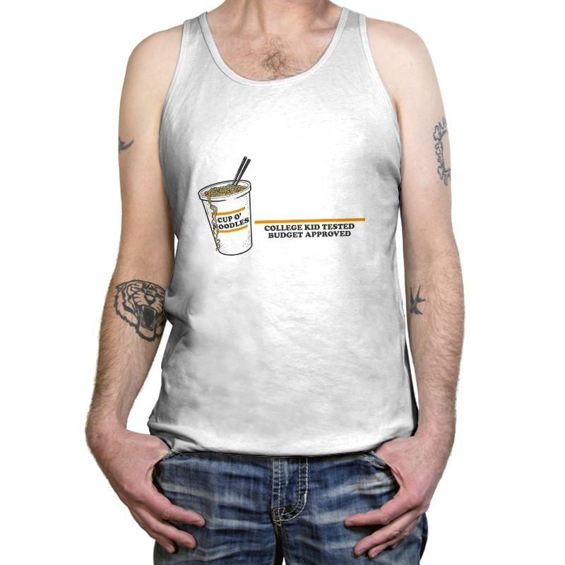 Ramen Budget Approved Exclusive - Tanktop Tanktop RIPT Apparel X-Small / White