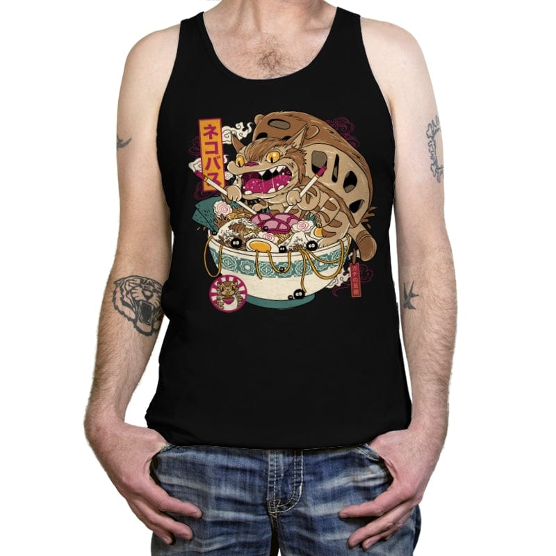 Ramen Catbus - Tanktop Tanktop RIPT Apparel X-Small / Black