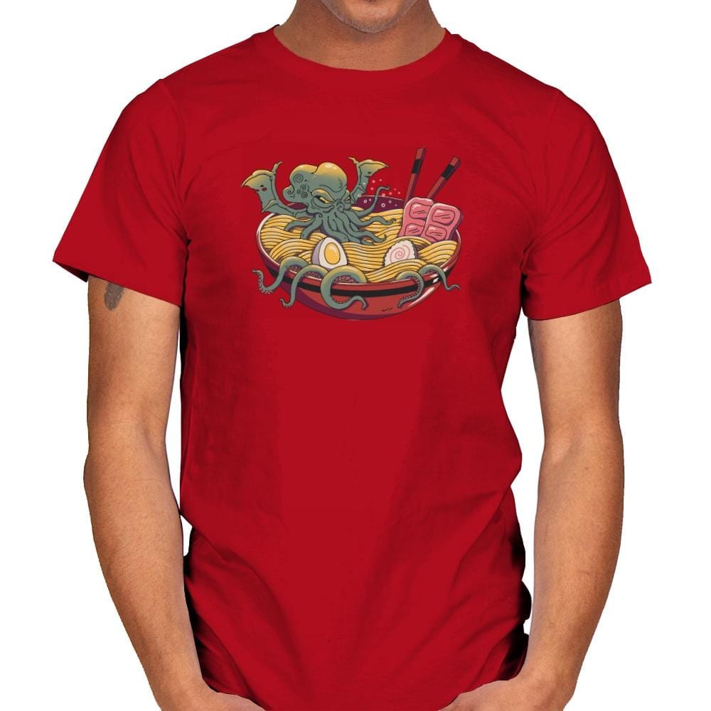 Ramen Cthulhu - Mens T-Shirts RIPT Apparel Small / Red