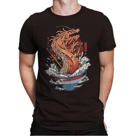Ramen Dragon - Mens Premium T-Shirts RIPT Apparel Small / Dark Chocolate