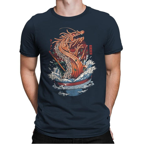 Ramen Dragon - Mens Premium T-Shirts RIPT Apparel Small / Indigo