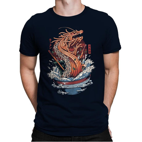 Ramen Dragon - Mens Premium T-Shirts RIPT Apparel Small / Midnight Navy