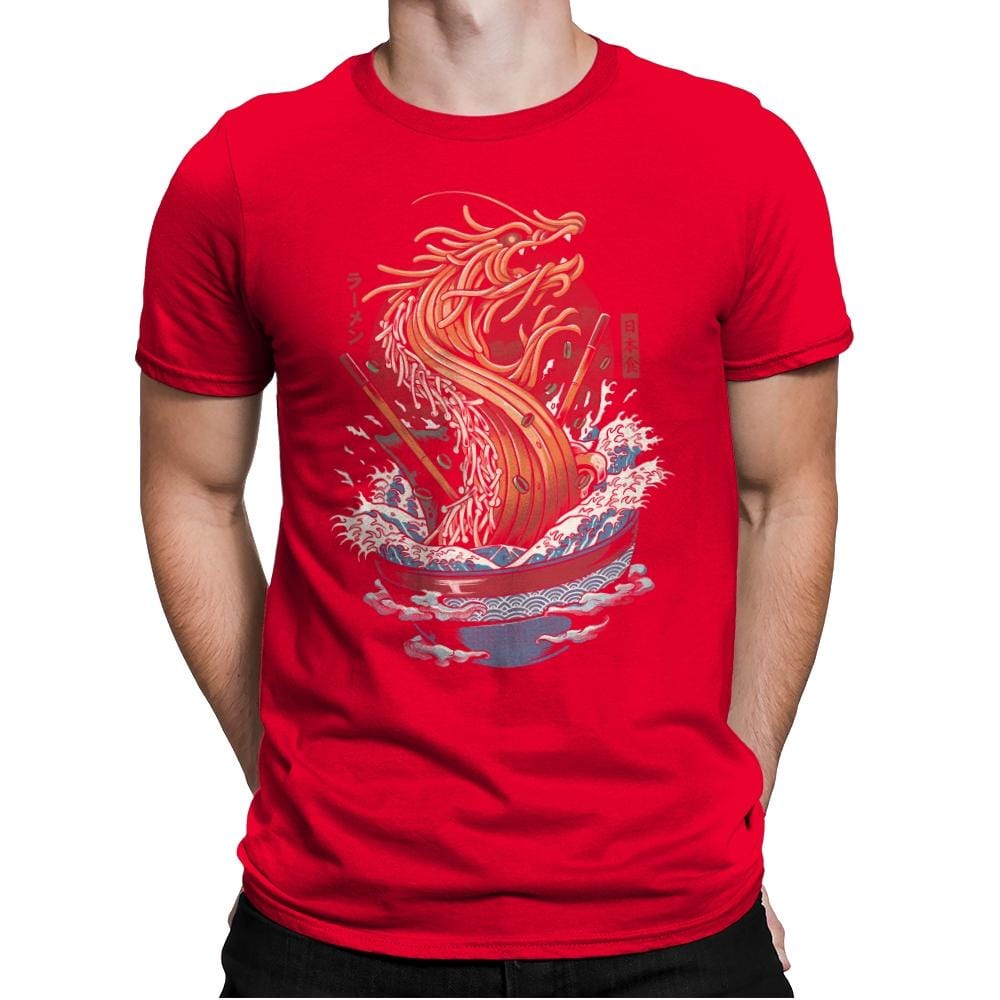 Ramen Dragon - Mens Premium T-Shirts RIPT Apparel Small / Red