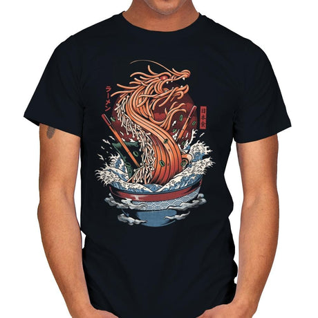 Ramen Dragon - Mens T-Shirts RIPT Apparel Small / Black