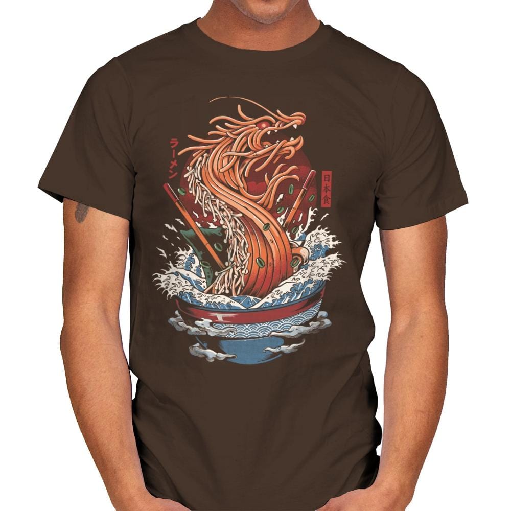 Ramen Dragon - Mens T-Shirts RIPT Apparel Small / Dark Chocolate