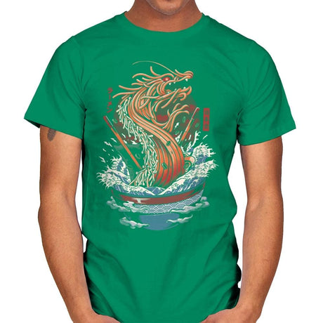 Ramen Dragon - Mens T-Shirts RIPT Apparel Small / Kelly Green