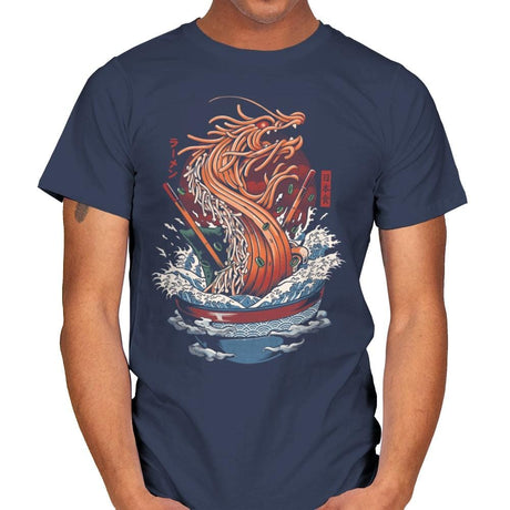 Ramen Dragon - Mens T-Shirts RIPT Apparel Small / Navy
