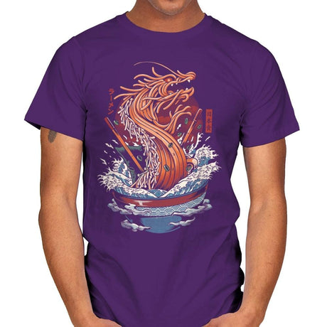 Ramen Dragon - Mens T-Shirts RIPT Apparel Small / Purple