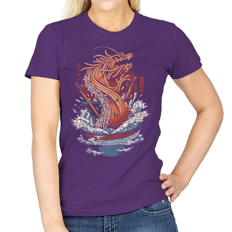 Ramen Dragon - Womens T-Shirts RIPT Apparel Small / Purple