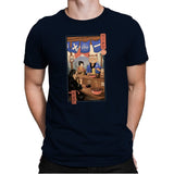 Ramen Meowster - Mens Premium T-Shirts RIPT Apparel Small / Midnight Navy