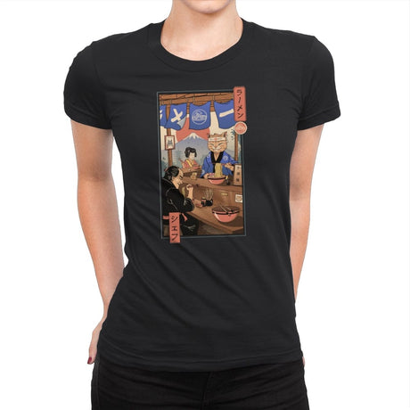 Ramen Meowster - Womens Premium T-Shirts RIPT Apparel Small / Black