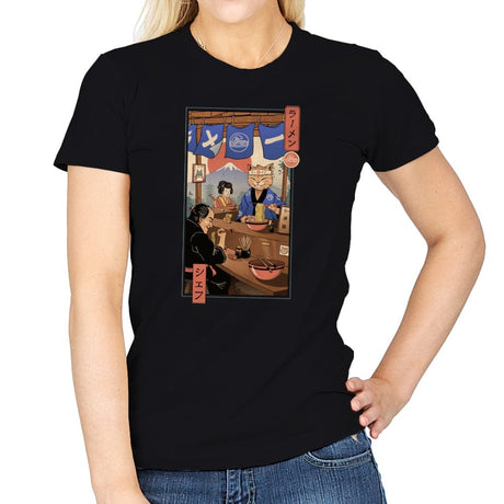 Ramen Meowster - Womens T-Shirts RIPT Apparel Small / Black