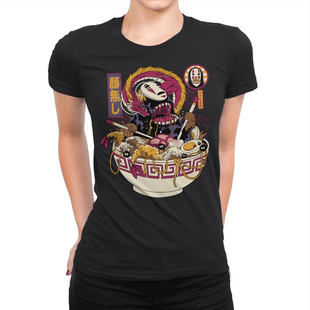 Ramen No Face - Womens Premium T-Shirts RIPT Apparel Small / Black