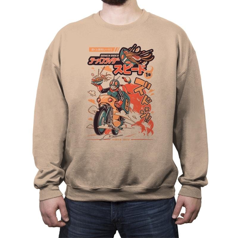 Ramen Rider - Crew Neck Sweatshirt Crew Neck Sweatshirt RIPT Apparel