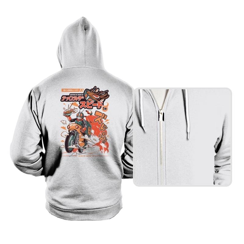 Ramen Rider - Hoodies Hoodies RIPT Apparel Small / White