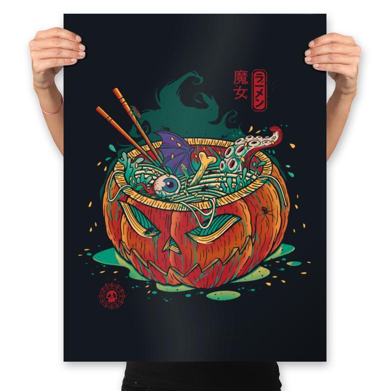 Ramen Witch - Prints Posters RIPT Apparel 18x24 / Black
