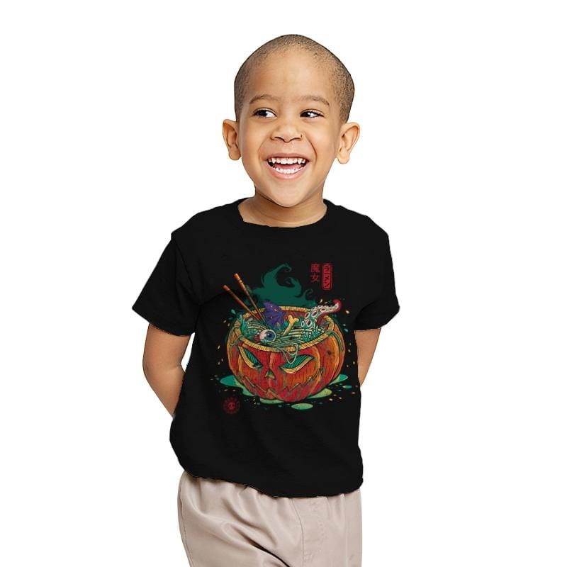 Ramen Witch - Youth T-Shirts RIPT Apparel X-small / Black