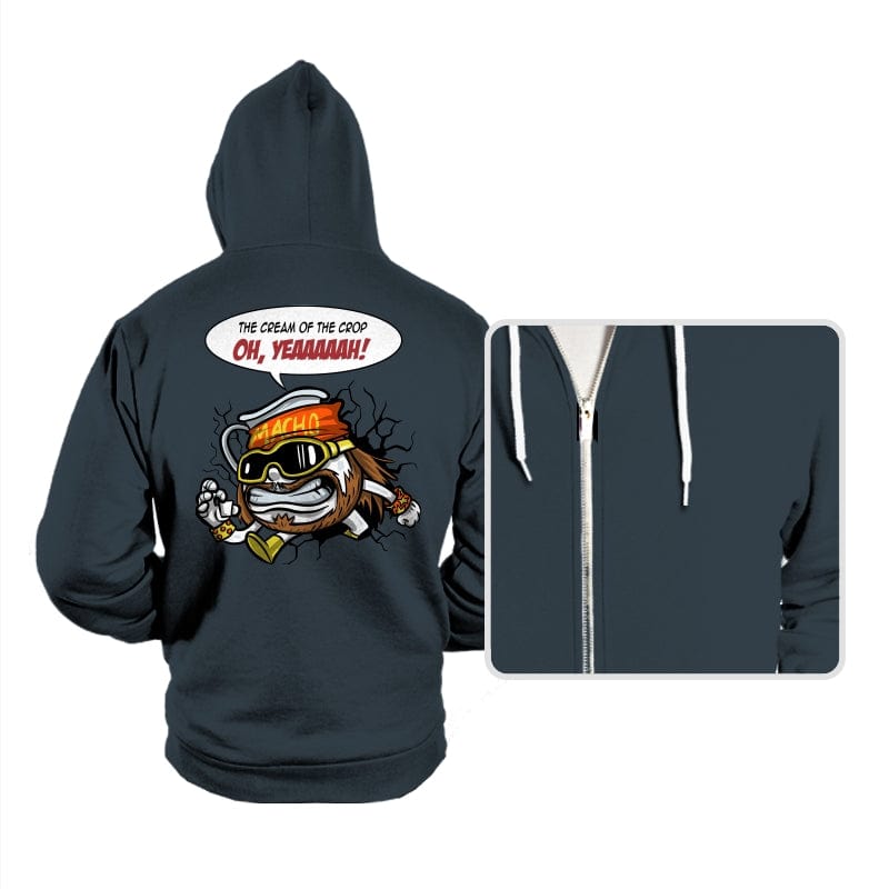Randy Savage “Macho Man” in the Style of Kool-Aid Man. - Hoodies Hoodies RIPT Apparel Small / Dark Gray