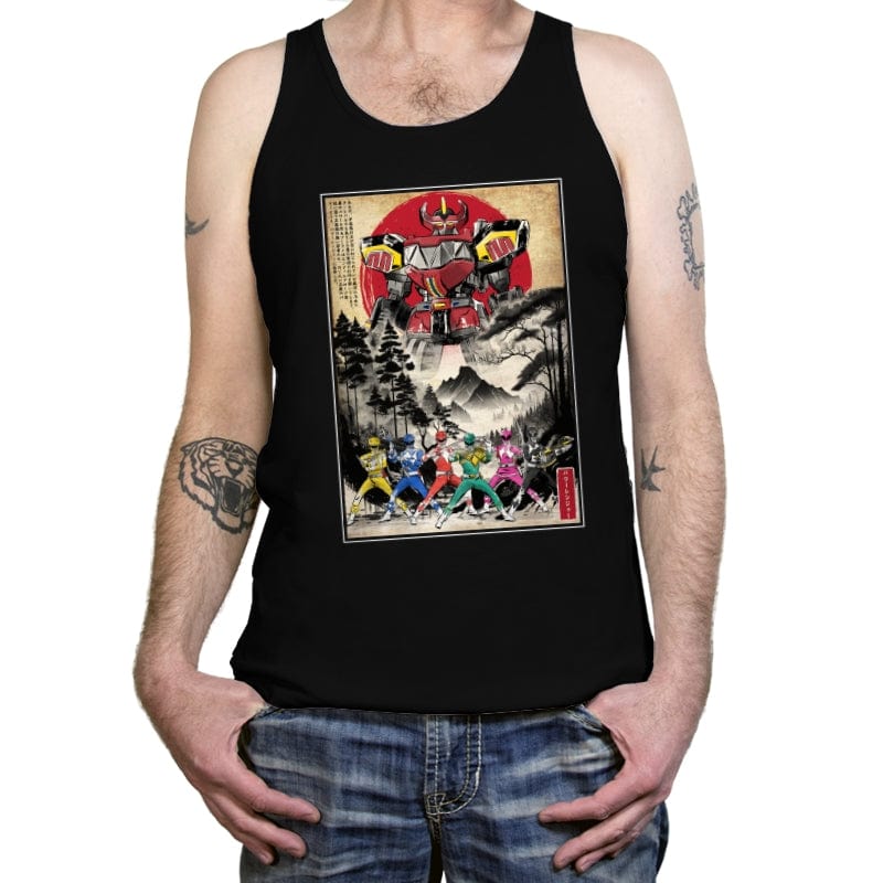 Rangers in Japan Woodblock - Tanktop Tanktop RIPT Apparel X-Small / Black