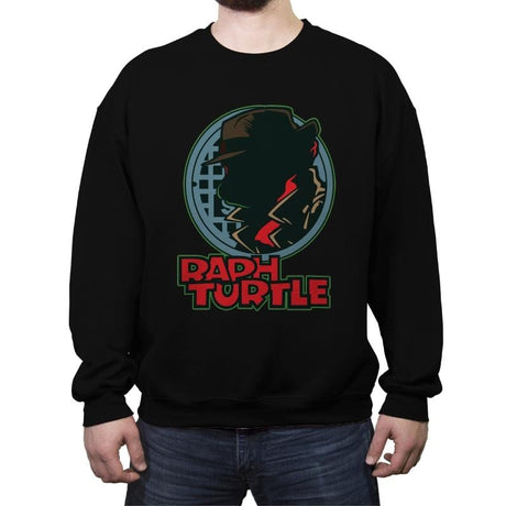 Raph Turtle - Crew Neck Sweatshirt Crew Neck Sweatshirt RIPT Apparel Small / Black