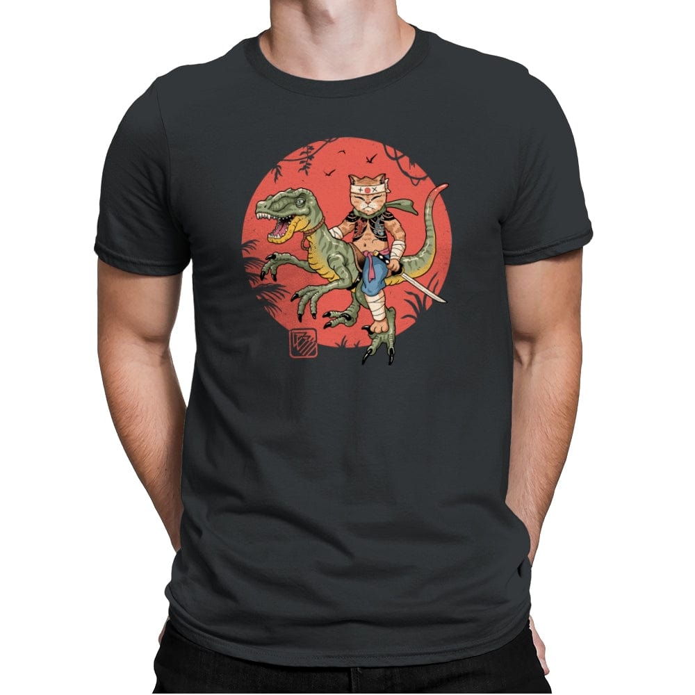 Raptor Catana Meowster - Mens Premium T-Shirts RIPT Apparel Small / Heavy Metal