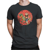 Raptor Catana Meowster - Mens Premium T-Shirts RIPT Apparel Small / Heavy Metal