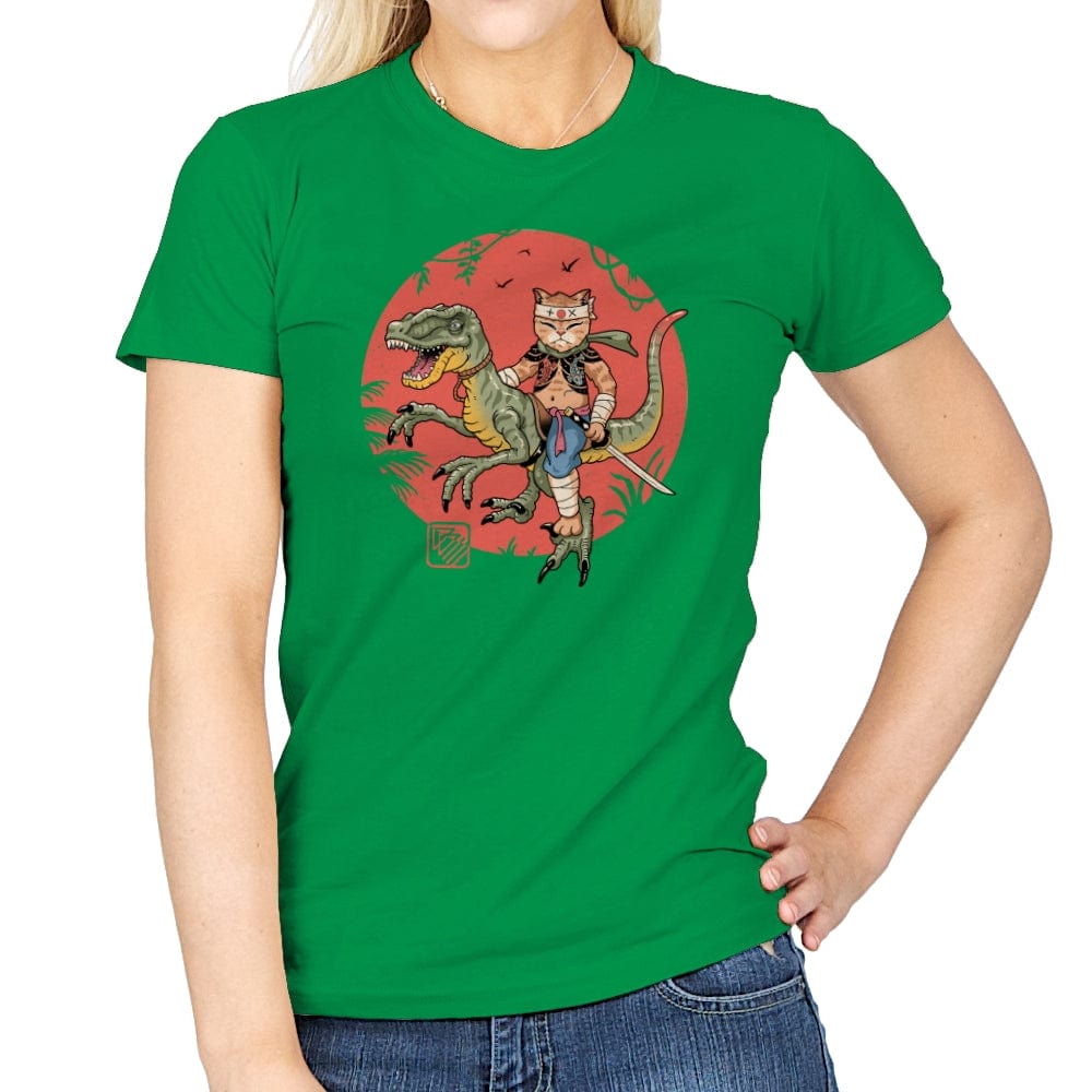 Raptor Catana Meowster - Womens T-Shirts RIPT Apparel Small / Irish Green