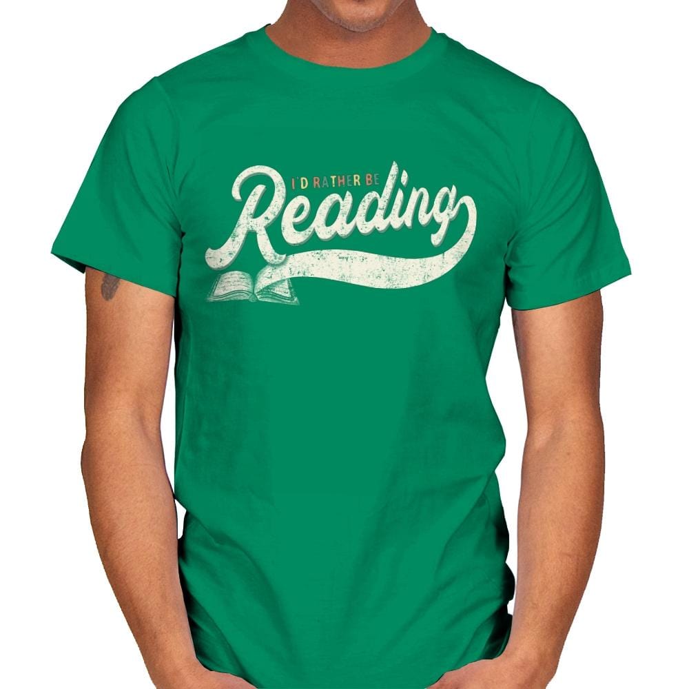 Rather Be Reading - Mens T-Shirts RIPT Apparel Small / Kelly