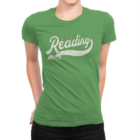 Rather Be Reading - Womens Premium T-Shirts RIPT Apparel Small / Kelly