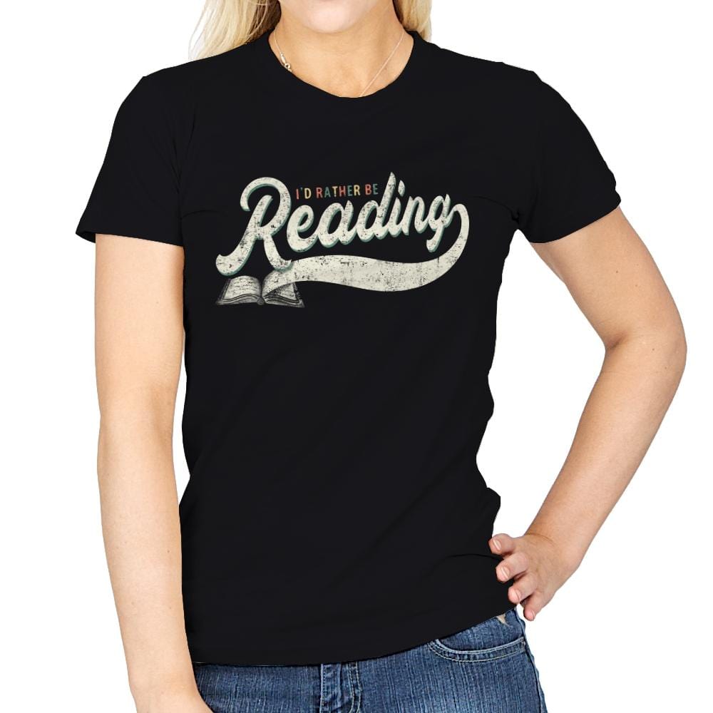 Rather Be Reading - Womens T-Shirts RIPT Apparel Small / Black