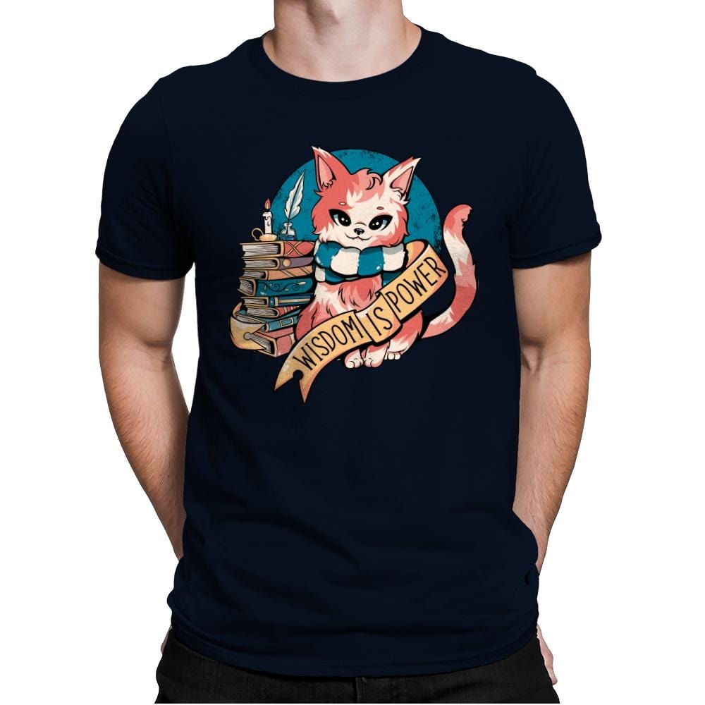 Raven Cat - Mens Premium T-Shirts RIPT Apparel Small / Midnight Navy