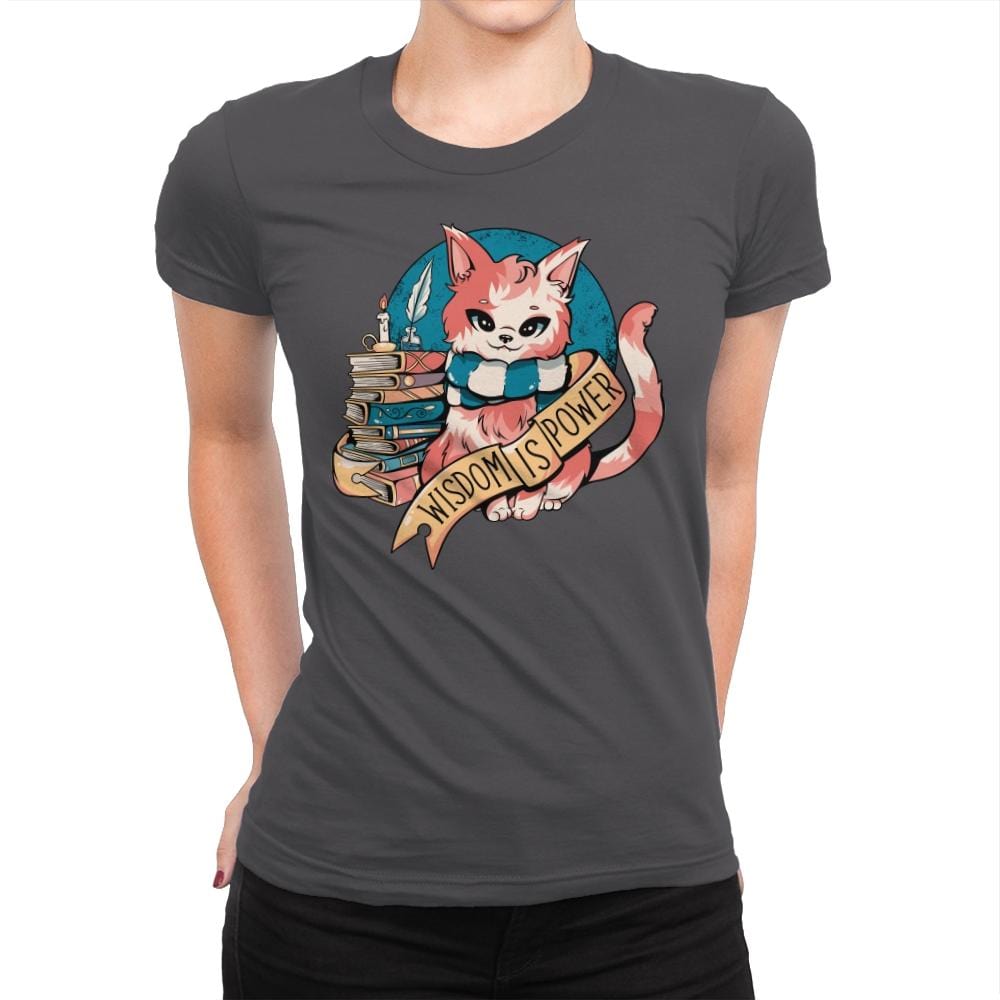 Raven Cat - Womens Premium T-Shirts RIPT Apparel Small / Heavy Metal